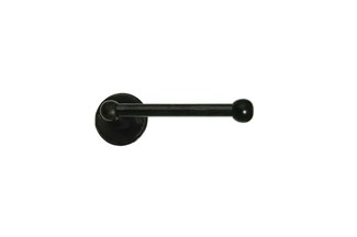 Dauby toiletrolhouder enkel - Pure Plus - verouderd ijzer zwart - 150 mm - rechts