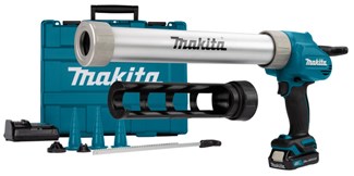 Makita CG100DSAX accu lijm en kitspuit 12V Max - 1x2.0 Ah accu en lader met 2 patroonhouders in koffer
