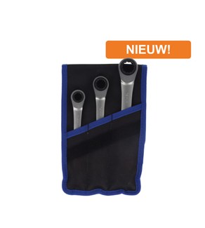 Ivana 56987 Quattro Ringratelsleutelset 3-delig - van 8 tot 19 mm in Opbergtas
