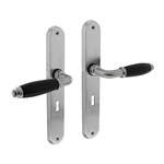 Intersteel deurkruk op schild - Courgette - SL 56 - ovaal - mat chroom