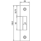 Nemef sluitplaat - afgerond -  p4228/17 RVS
