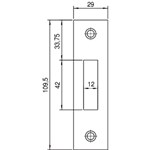 Nemef sluitplaat - afgerond -  p4228/17 RVS