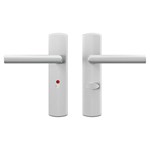 AXA deurkruk Milan met schild WC63/8 Curve aluminium 