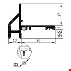 Luvema beglazingsprofiel - 5 m - gegeanodiseerd aluminium - Lu-G6.3.G