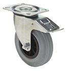Colson Zwenkwiel rubber met rem 160 mm - 150 kg