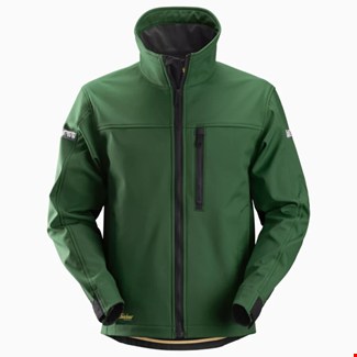 Snickers Workwear 1200 Softshell werkjas bosgroen/zwart - maat XL
