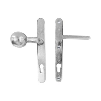 Dauby veiligheidsbeslag knop/kruk - Pure TOP + PH1928 - wit brons - profielcilinder 92 mm 
