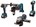 Makita combiset boren/(slag)schroeven/slijpen/reciprozagen - DLX4157TX1 - 18 V - 2x5,0 Ah accu en snellader - in tas