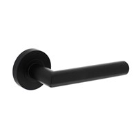 Intersteel deurkruk op rond rozet - Bastian - Ø 52x10 mm - mat zwart