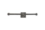 Dauby toiletrolhouder dubbel - Pure Plus Square - ruw metaal - 300 mm