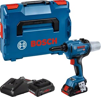 Bosch popnageltang - GRG 18V-16 C - 18V - 2x4.0 Ah accu en lader - in L-BOXX