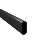 Hermeta 1019-18 Gardelux 1 garderobestang ovaal mat zwart - 3000mm