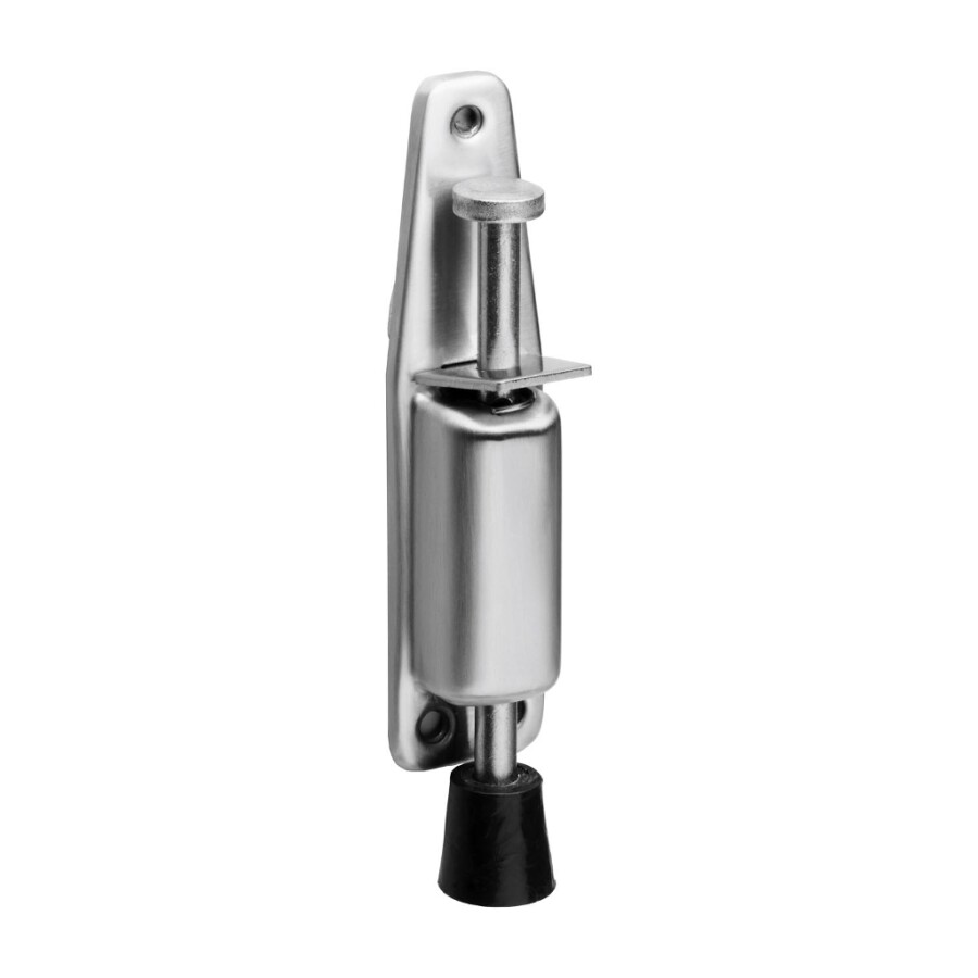 Intersteel deurvastzetter - met voetrem klein - 142x32 mm - RVS geborsteld