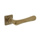 Intersteel deurkruk met rozet - Trento - ebbenhout/messing getrommeld