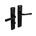 Intersteel Deurkruk Helena op schild 235x45mm WC63/8mm zwart