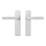 AXA deurkruk Blok met schild Curve aluminium 