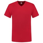 Tricorp T-shirt V-hals fitted - Casual - 101005 - rood - maat S