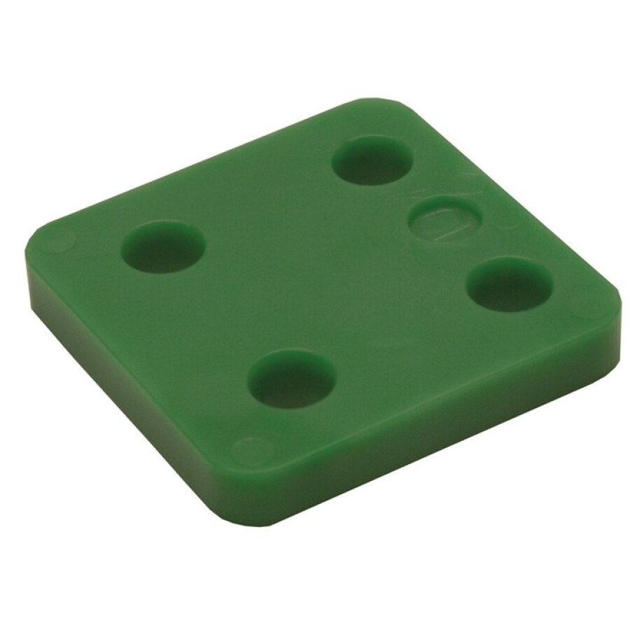 Gebr. Bodegraven drukplaten - zonder sleuf - 10 mm - kunststof - groen - 144 st