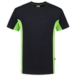 Tricorp T-shirt Bi-Color - Workwear - 102002 - marine blauw/limoen groen - maat M