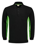 Tricorp polosweater Bi-Color - Workwear - 302001 - zwart/limoen groen - maat 4XL