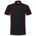 Tricorp Workwear 202002 Bi-color unisex poloshirt Marine blauw Rood 5XL