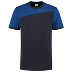 Tricorp 102006 T-shirt bicolor Naden - marine blauw/koningsblauw - maat S