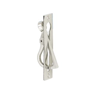 Schuifdeurtrekring klungel - 108x25 mm - mat nikkel ongelakt