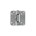 Intersteel glijlagerscharnier - afgerond - 89x89x3 mm - verzinkt