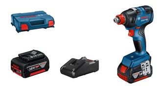 Bosch accu slagmoeraanzetter - GDX 18V-200 - 18V - 2x4.0 Ah accu en snellader - in L-Case