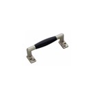 Intersteel meubelgreep - 108 mm - nikkel mat/zwart hout