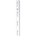 Element wandrail enkel - wit - 200 cm 