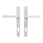 Dauby veiligheidsgarnituur kruk/kruk - Pure PHL + PHL - mat wit brons - profielcilinder 92 mm