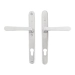Dauby veiligheidsgarnituur kruk/kruk - Pure PHL + PHL - mat wit brons - profielcilinder 92 mm