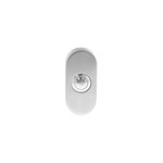 Intersteel beldrukker - ovaal - 65x30 mm - RVS geborsteld