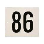 Besbo huisnummerplaat - Nr. 86 - aluminium