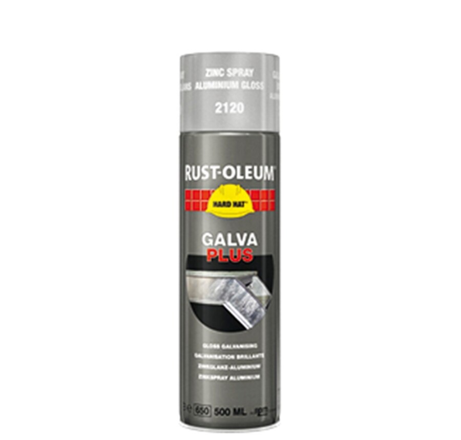 Rust-Oleum zinkspray - Hard Hat Zinc - zilver - mat, metallic - 0.5l - spuitbus