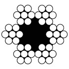 DX staalkabel - 6x7+1 TWK - verzinkt
