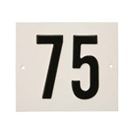 Besbo huisnummerplaat - Nr. 75 - aluminium