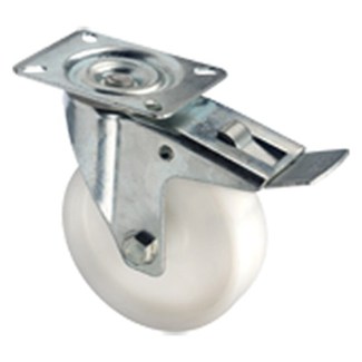 zwenkwiel kunststof 100 met rem