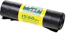 KOMO afvalzakken met trekband 60L [15x] op rol - 60x80 cm 