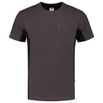 Tricorp T-shirt Bi-Color - Workwear - 102002 - donkergrijs/zwart - maat 5XL