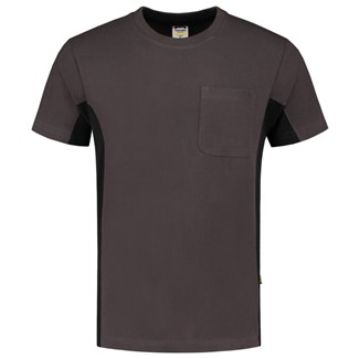 Tricorp T-shirt Bi-Color - Workwear - 102002 - donkergrijs/zwart - maat 5XL