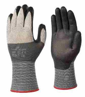 Showa Allround handschoen - 381 - microporeuze nitril gecoat - grijs - maat S