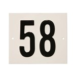 Besbo huisnummerplaat - Nr. 58 - aluminium