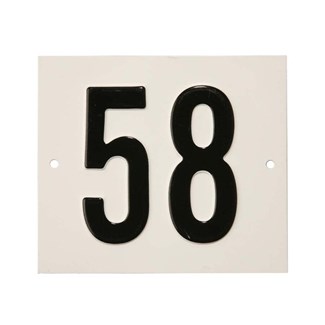 Besbo huisnummerplaat - Nr. 58 - aluminium