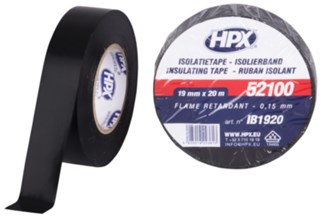 HPX PVC isolatietape VDE - zwart - 19mm x 20m
