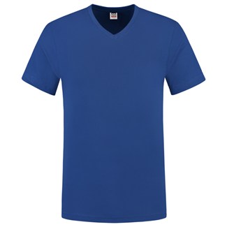 Tricorp T-shirt V-hals fitted - Casual - 101005 - koningsblauw - maat S