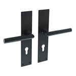 Intersteel deurkruk met schild - Jura - PC 72 - mat zwart