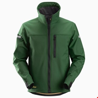 Snickers Workwear 1200 Softshell werkjas bosgroen/zwart - maat M