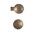 Dauby meubelknop - Pure PT-25 - ruw brons - 25 mm